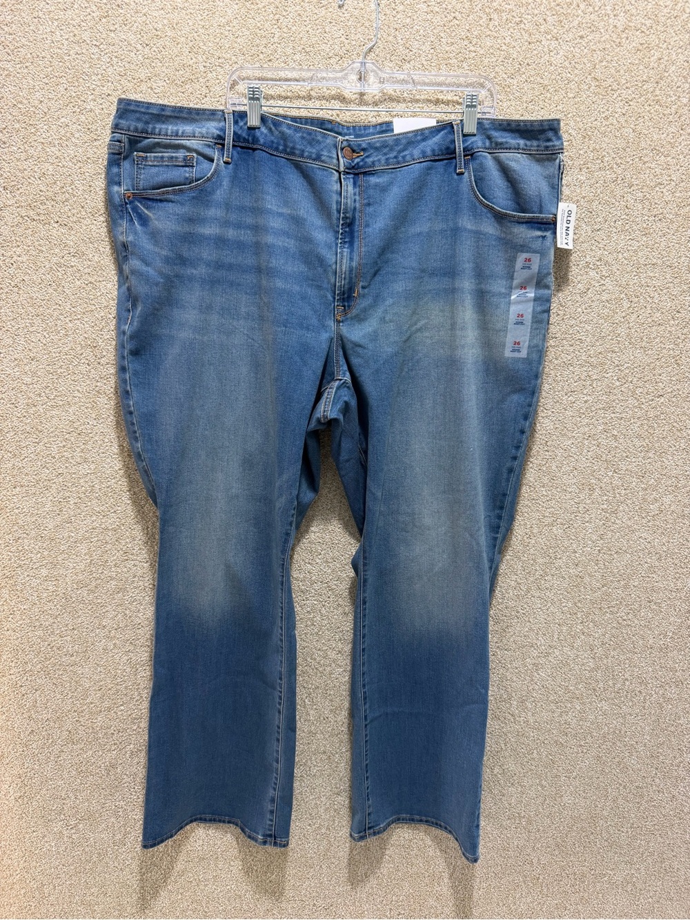 NWT boot cut jeans‎ Old Navy mid rise kicker plus size 26 denim cowboy western